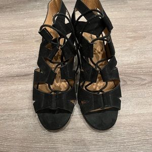 Black High Heels With Cut-Out Detailing